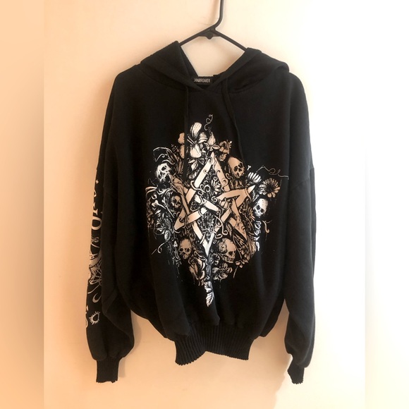 Jawbreaker Tops - Jawbreaker goth occult hoodie 🖤☠️ super unique XL